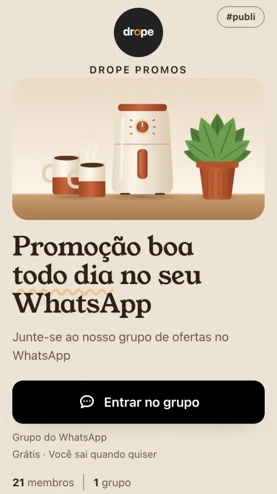 Bio Link no modelo Casa e cozinha, visto no celular.
