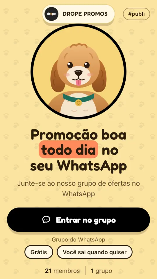 Bio Link no modelo Pets, visto no celular.